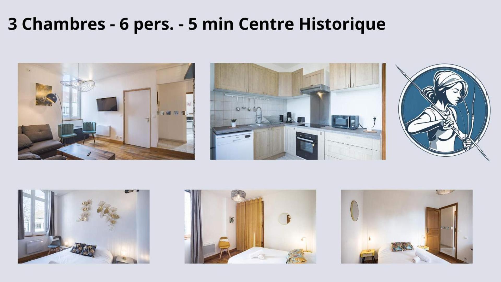 Le Logis De L'Arc - 5Min Hypercentre - Max 6 Personnes Apartamento Troyes Exterior foto
